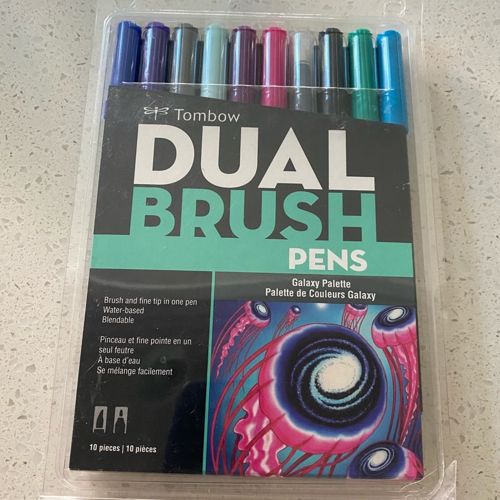 Tombow dual brush pen marker galaxy